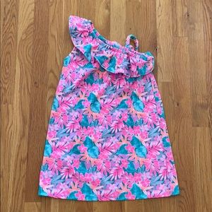 Girls one shoulder flower dress Size 7